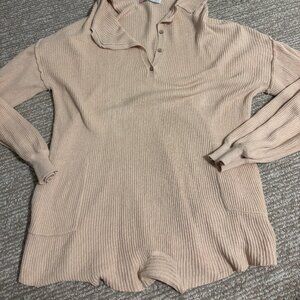 Knit oversized romper